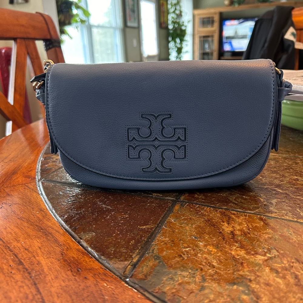 Tory Burch blue cross body bag